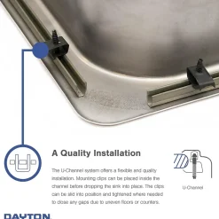 Sinks<Elkay Dayton Stainless Steel 15" x 15" x 5-3/16", Single Bowl Top Mount Bar Sink, Satin (D115161)