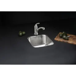 Sinks<Elkay Dayton Stainless Steel 16" x 20-1/2" x 8", Single Bowl Undermount Bar Sink (DXUH1318)