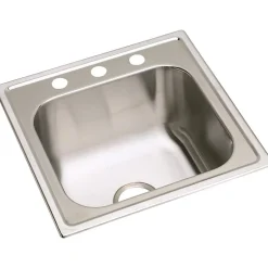 Sinks<Elkay Dayton Stainless Steel 20" x 20" x 10-1/8", Single Bowl Top Mount Laundry Sink (DPC12020101)