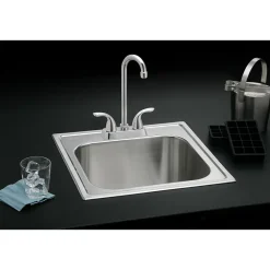 Sinks<Elkay Dayton Stainless Steel 20" x 20" x 10-1/8", Single Bowl Top Mount Laundry Sink (DPC12020101)