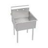 Sinks<Elkay Dependabilt 2-Hole Single-Bowl Kitchen Sink with Legs, 42" x 27.5" x 27", Stainless Steel, Silver (B1C24X24X)