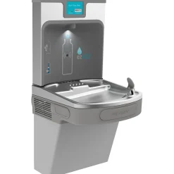 Drinking Fountains<Elkay Enhanced EZH2O Bottle Filling Station & Single ADA Cooler, Filtered 8 GPH Light Gray (LZS8WSLP)