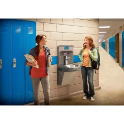 Drinking Fountains<Elkay Enhanced EZH2O Bottle Filling Station & Single ADA Cooler, Filtered 8 GPH Light Gray (LZS8WSLP)