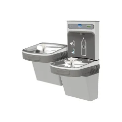 Drinking Fountains<Elkay EZH2O Bottle Filling Station & Versatile Bi-Level ADA Cooler, Non-Filtered 8 GPH Light Gray (EZSTL8WSLK)