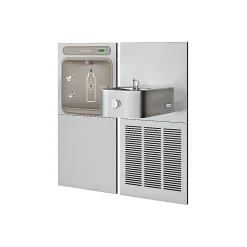 Drinking Fountains<Elkay EZH2O Bottle Filling Station with Soft Sides Single Fountain, Stainless Steel (EZWS-SS8K)