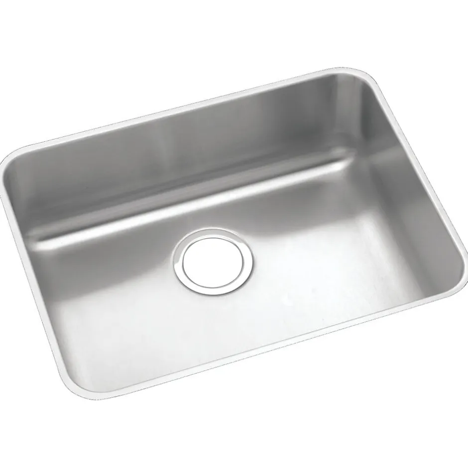 Sinks<Elkay Lustertone Classic Single-Bowl Undermount Sink, 18.25" x 23.5" x 4.38", Stainless Steel, Lustrous Satin (ELUHAD211545)