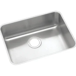 Sinks<Elkay Lustertone Classic Single-Bowl Undermount Sink, 18.25" x 23.5" x 4.88", Stainless Steel, Lustrous Satin (ELUHAD211550)
