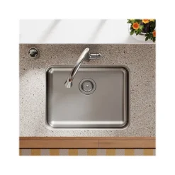 Sinks<Elkay Lustertone Classic Single-Bowl Undermount Sink, 18.25" x 23.5" x 5.38", Stainless Steel, Lustrous Satin (ELUHAD211555)