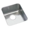 Sinks<Elkay Lustertone Classic Single-Bowl Undermount Sink, 4.88" x 18.5" x 18.5", Stainless Steel, Lustrous Satin (ELUHAD161650)
