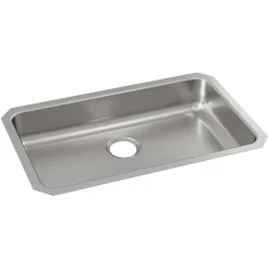 Sinks<Elkay Lustertone Classic Single-Bowl Undermount Sink, 18.5" x 30.5" x 5.38", Stainless Steel, Lustrous Satin (ELUHAD281655)