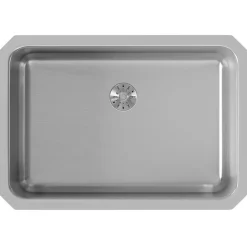 Sinks<Elkay Lustertone Stainless Steel 26-1/2" x 18-1/2" x 8", Single Bowl Undermount Sink with Perfect Drain (ELUH2416PD)