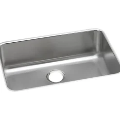 Sinks<Elkay Lustertone Stainless Steel 26-1/2" x 18-1/2" x 8", Single Bowl Undermount Sink (ELUH2416)