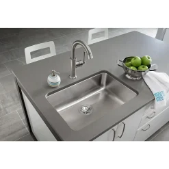 Sinks<Elkay Lustertone Stainless Steel 26-1/2" x 18-1/2" x 8", Single Bowl Undermount Sink (ELUH2416)