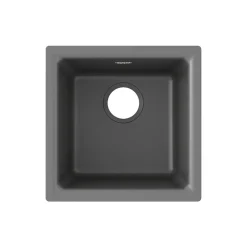 Sinks<Elkay Quartz Classic Single-Bowl Drop In/Undermount Kitchen Sink, 15.75" x 15.75" x 7.69", Dusk Gray (ELG1616GY0)