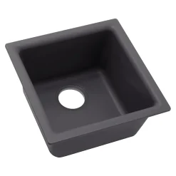 Sinks<Elkay Quartz Luxe Drop-In/Undermount Single-Bowl Bar Sink, Charcoal (ELX1616CH0)