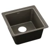 Sinks<Elkay Quartz Luxe Single-Bowl Drop-In/Undermount Bar Sink, 15.75" x 15.75" x 7.69", Quartz, Chestnut (ELX1616CN0)
