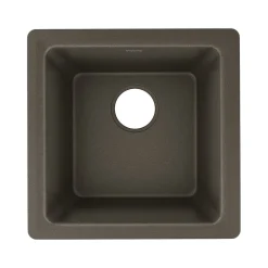 Sinks<Elkay Quartz Luxe Single-Bowl Drop-In/Undermount Bar Sink, 15.75" x 15.75" x 7.69", Quartz, Chestnut (ELX1616CN0)