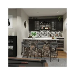 Sinks<Elkay Quartz Luxe Single-Bowl Drop-In/Undermount Bar Sink, 15.75" x 15.75" x 7.69", Quartz, Caviar (ELX1616CA0)