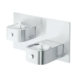 Drinking Fountains<Elkay Soft Sides Bi-Level Fountain Non-Filtered Non-Refrigerated, Stainless (EDFP217C)