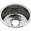 Sinks<Elkay Stainless Steel 16-3/8" x 16-3/8" x 7", Single Bowl Dual Mount Bar Sink, Hammered Mirror (SCF16FBSH)