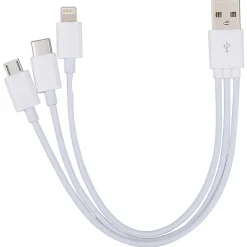 Ellie Los Angeles ELLIE ROSE 3-in-1 USB Charging Cable, Lightning/ USB-C/Micro USB (3CBL-0001)