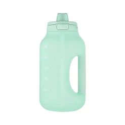 Water Bottles<ello Hydra Time Markers Plastic Water Bottle with Straw, 64 oz., Yucca (299-0826-025-2)