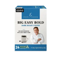 Keurig K-Cups<Emeril's Big Easy Bold Coffee, Keurig K-Cup Pod, Dark Roast, 96/Carton (PB4137CT)