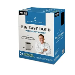 Keurig K-Cups<Emeril's Big Easy Bold Coffee, Keurig K-Cup Pod, Dark Roast, 96/Carton (PB4137CT)
