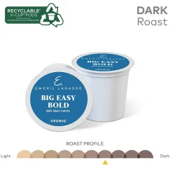 Keurig K-Cups<Emeril's Big Easy Bold Coffee, Keurig K-Cup Pod, Dark Roast, 96/Carton (PB4137CT)