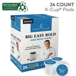 Keurig K-Cups<Emeril's Big Easy Bold Coffee Keurig® K-Cup® Pods, Dark Roast, 24/Box (PB4137)