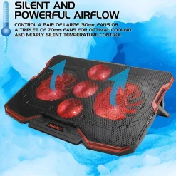 Enhance Cryogen ENGXC20100RDWS Laptop Cooling Stand, USB Connectivity, Red* Gaming Accessories