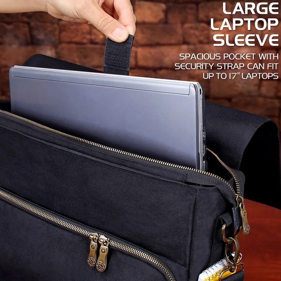 Enhance Tabletop Roleplaying Game Fabric Messenger Bag, Black (5871345)