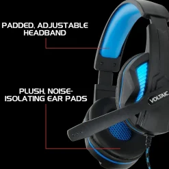 Enhance Voltaic Pro 7.1 Surround Gaming Headphones, USB, Black/Blue (ENVOH7L100BLEW)* Headsets