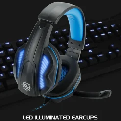 Enhance Voltaic Pro 7.1 Surround Gaming Headphones, USB, Black/Blue (ENVOH7L100BLEW)* Headsets