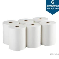 Paper Towels<enmotion Recycled Hardwound Paper Towels, 1-ply, 800 ft./Roll, 6 Rolls/Carton (89490)