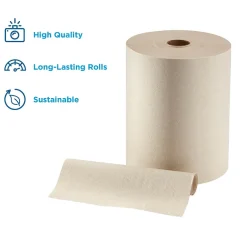 Paper Towels<enmotion Recycled Recycled Hardwound Paper Towels, 1-ply, 800 ft./Roll, 6 Rolls/Carton (89480)