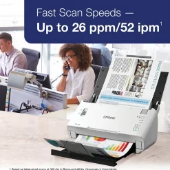 Desktop Scanners<Epson DS-410 Desktop Scanner, Black/White (B11B249201)