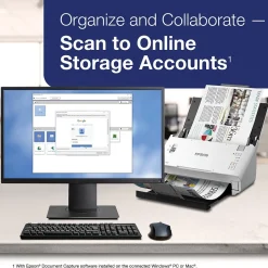 Desktop Scanners<Epson DS-410 Desktop Scanner, Black/White (B11B249201)