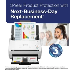 Desktop Scanners<Epson DS-530 II Duplex Document Scanner, White/Black (B11B261202)