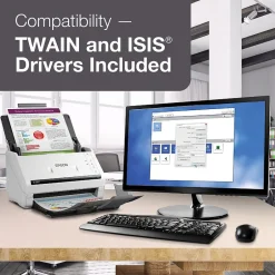 Desktop Scanners<Epson DS-530 II Duplex Document Scanner, White/Black (B11B261202)