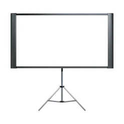 Projector Screens<Epson Duet Ultra Portable 80" Portable Manual Tripod Projector Screen, Black (ELPSC80)