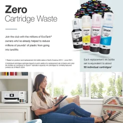 Instant Photo Printers<Epson EcoTank ET-2850 All-in-One Cartridge-Free Supertank Printer, White (Refurbished)