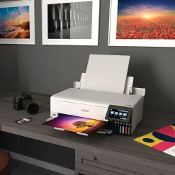 Color Printers<Epson EcoTank Photo ET-8550 Wireless Color Inkjet Printer, All-In-One Supertank, Print, Scan, Copy (9472524)