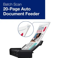 Portable Scanners<Epson ES-200 Duplex Mobile Color Document Scanner with Auto Document Feeder
