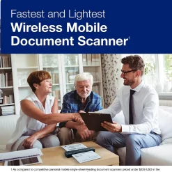 Portable Scanners<Epson ES-60W Wireless Compact Lightweight Sheetfed Mobile Color Document Scanner