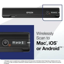 Portable Scanners<Epson ES-60W Wireless Compact Lightweight Sheetfed Mobile Color Document Scanner