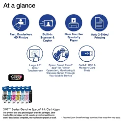 Color Printers<Epson Expression Photo XP-8800 Wireless Color Inkjet Printer, All-In-One, Print, Scan, Copy (C11CL73201)