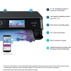 Color Printers<Epson Expression Photo XP-8800 Wireless Color Inkjet Printer, All-In-One, Print, Scan, Copy (C11CL73201)