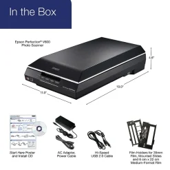 Portable Scanners<Epson Perfection V600 Flatbed Color Photo, Film and Slides Scanner