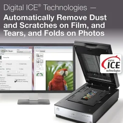 Desktop Scanners<Epson Perfection V850 Pro B11B224201 Flatbed Scanner, Gray/Silver